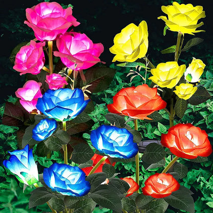 Decorative Solar Garden Lights Rose Flower - 60 Off Store